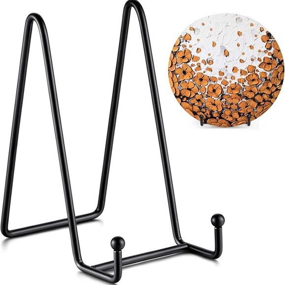 NEW 2 Pack Plate Stands for Display - 6 Inch Stand + Metal Frame holder stand - Picture 1 of 8
